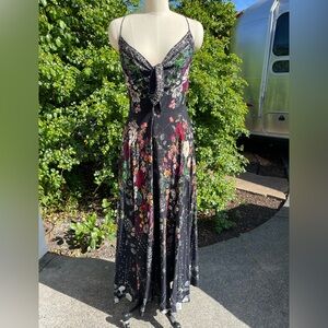 Camilla Black Embellished Floral Maxi